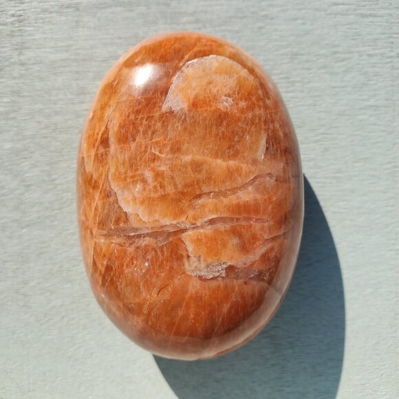 Peach Moonstone Palm Pillow (Q9) - Picture 3 of 4